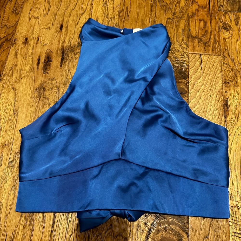 Blue Crop Tank Size L